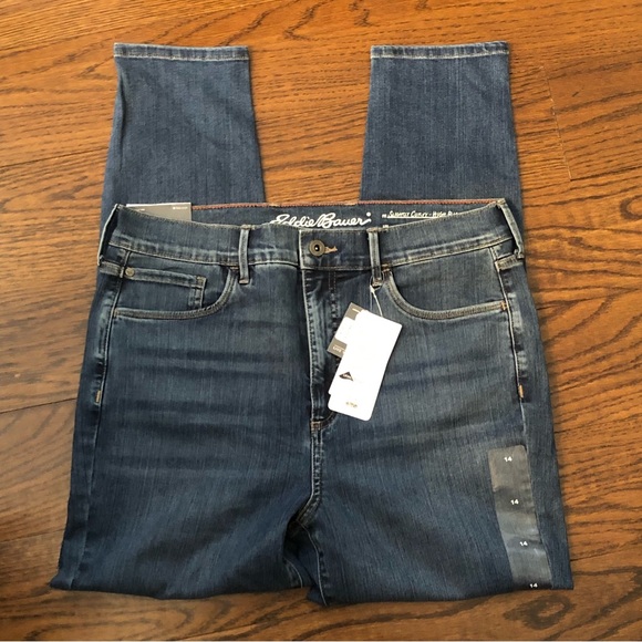 EDDIE BAUER High Rise Slightly Curvy High Rise Skinny Jeans Sz 14 NWT - Picture 3 of 11